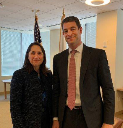 Stacey Friedman (left), General Counsel, J.P. Morgan & Chase Co., joined Marc P. Berger, Director, SEC New York Regional Office, for a LGBT Pride Month celebration and discussion on June 27, 2019.