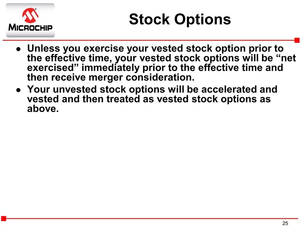 stock options accelerated vesting