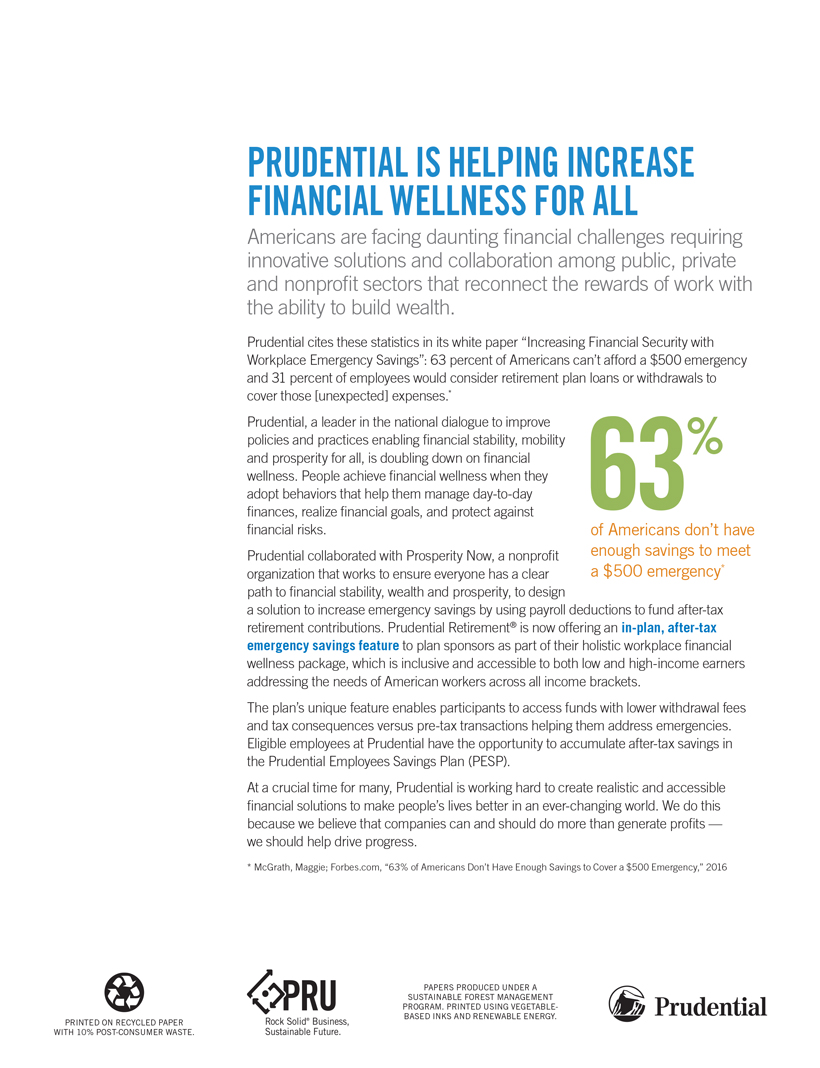 Prudential Build Chart