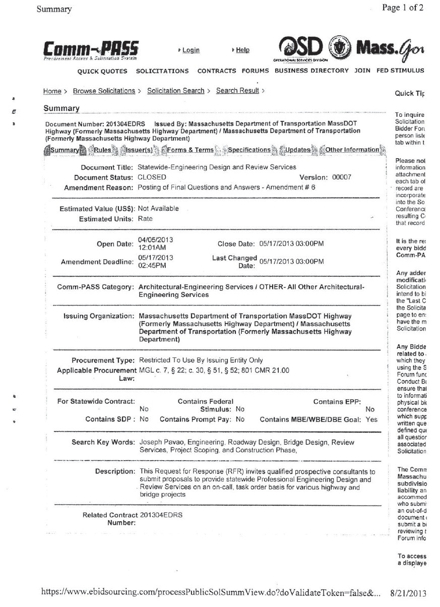 Massdot Highway Division Organization Chart