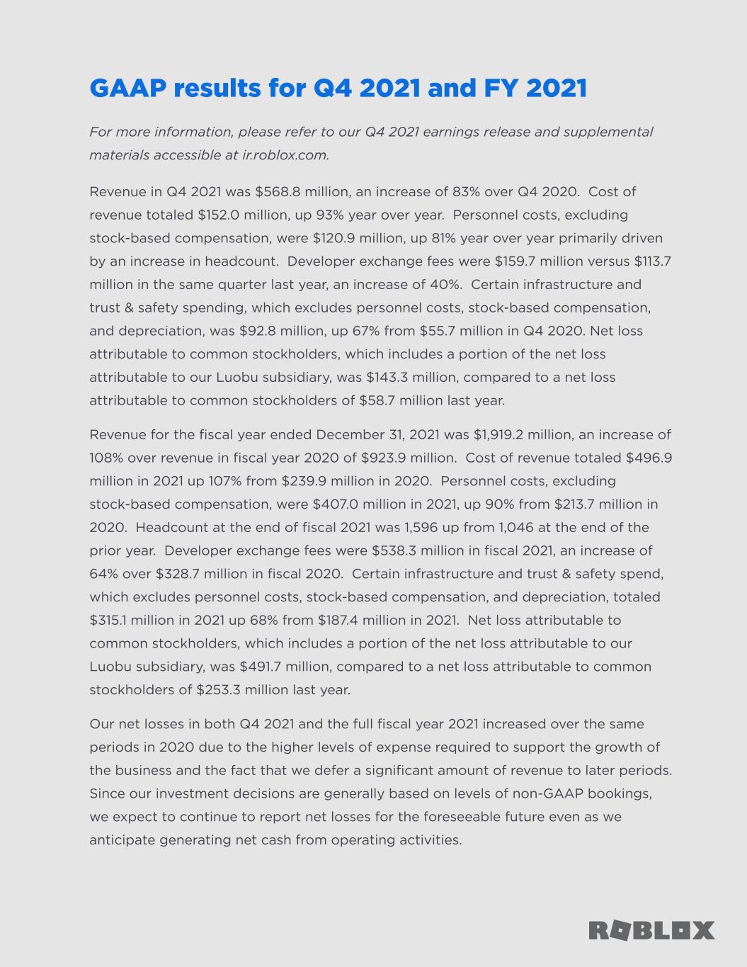 Roblox (RBLX) Q3 2023 earnings results report 20% increase in DAUs year-over-year