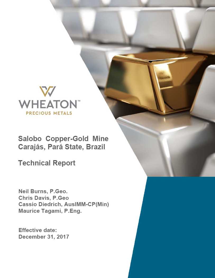 Wheaton Precious Metals Corp Exhibit 99 1 Filed By Newsfilecorp Com