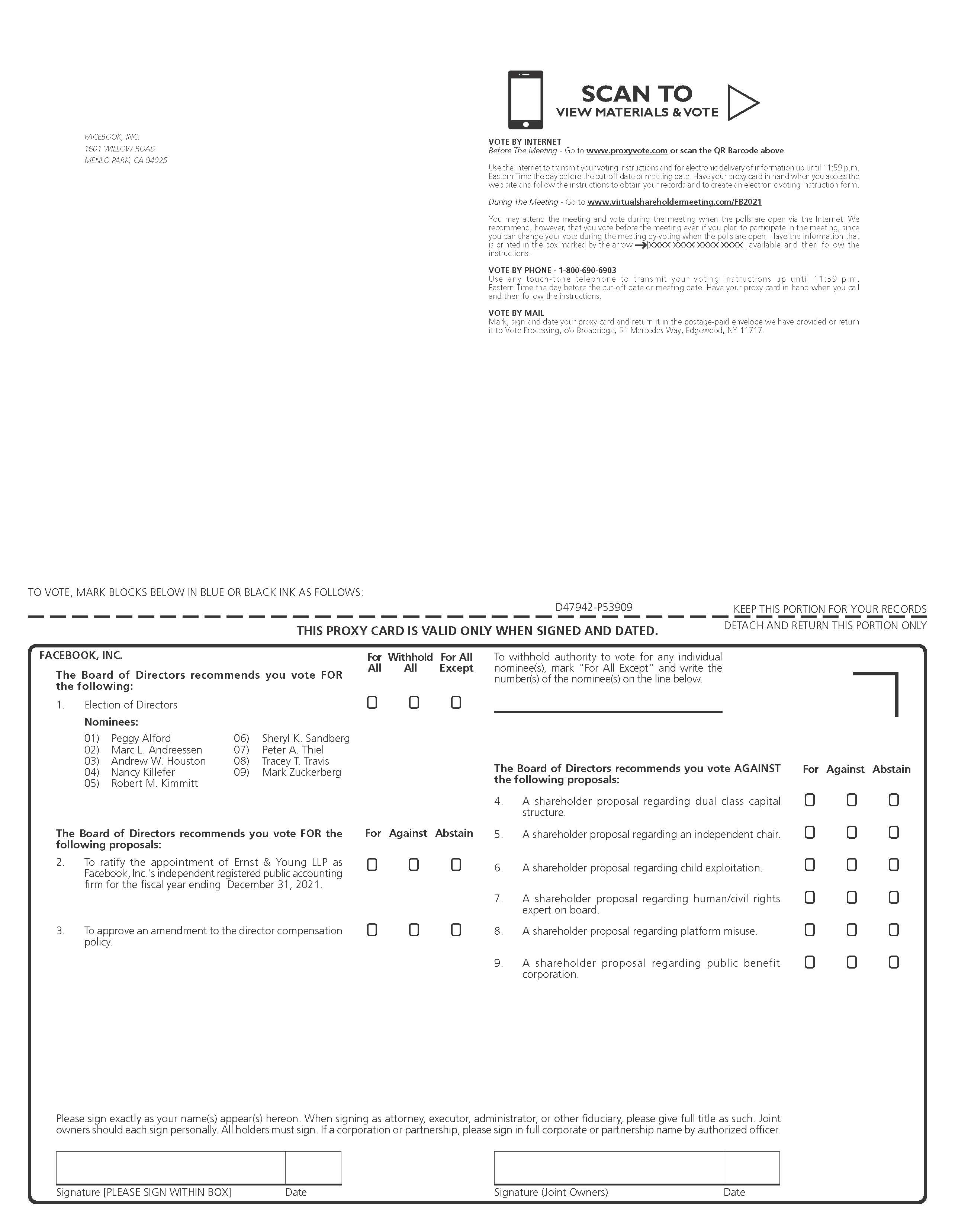 21 Proxy Statement 21 Proxy Statement