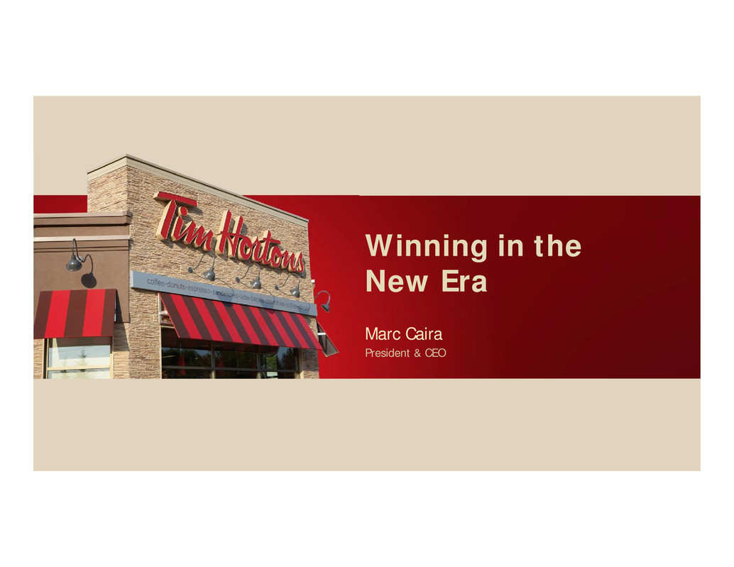 Tim Hortons on X: Tim Hortons CEO Marc Caira and @BurgerKing