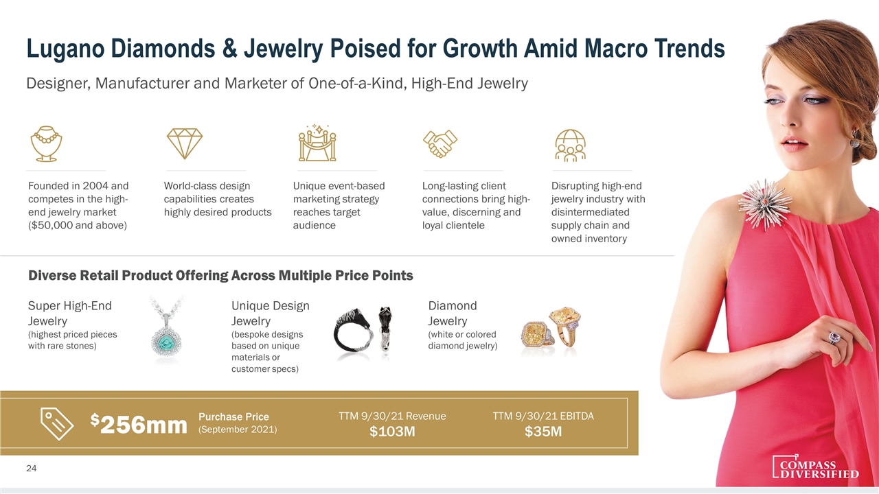 Compass Diversified buys Lugano Diamonds & Jewelry for $256