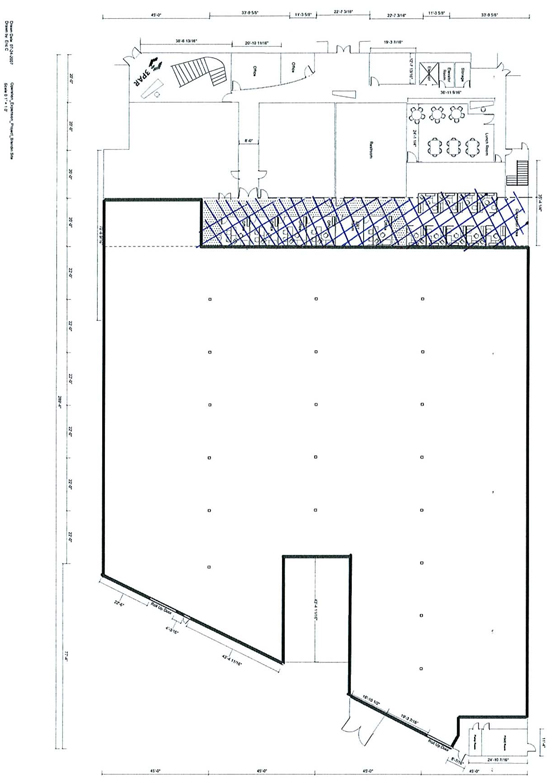 Crosshatch of Office Area Alterations Not Required to be Removed