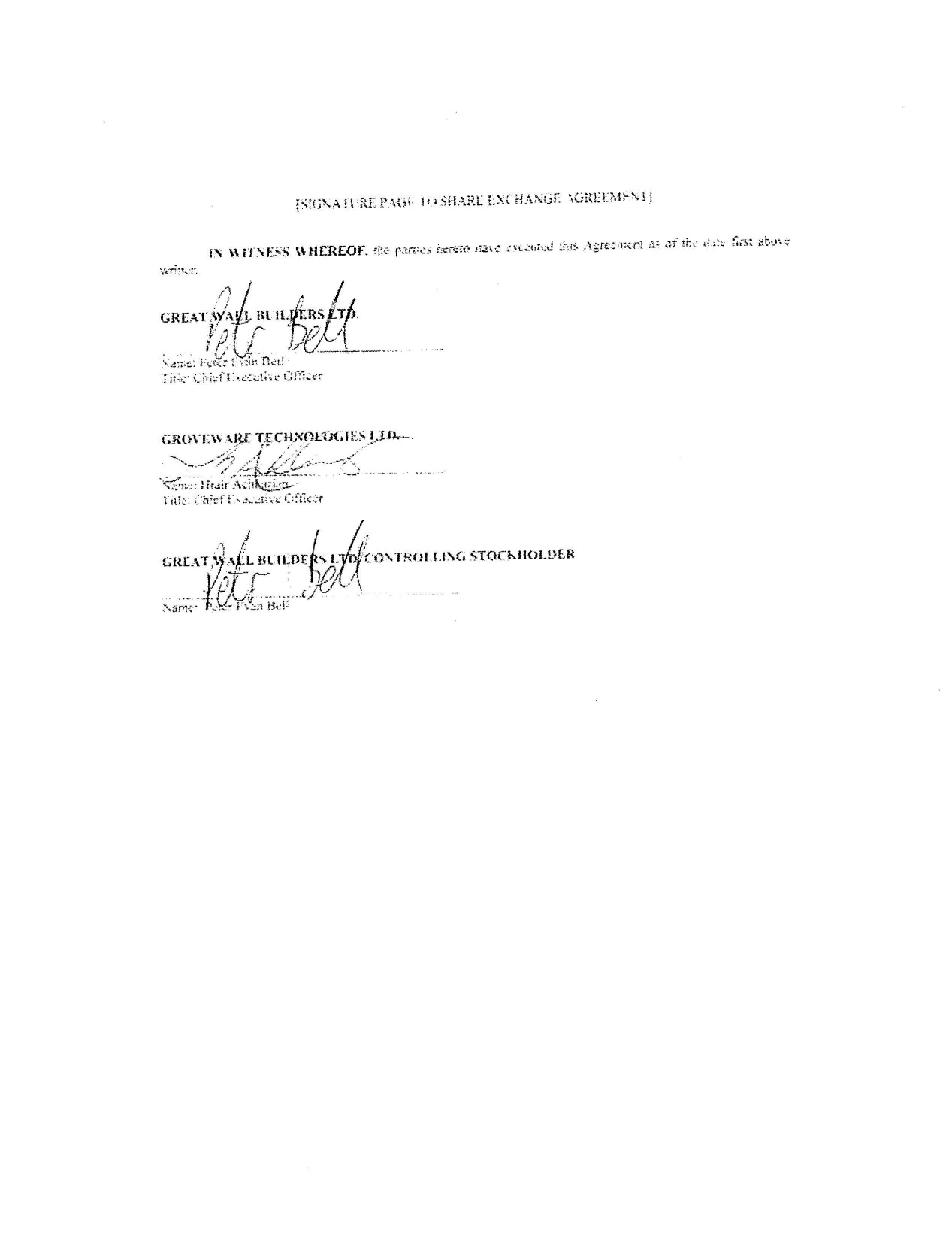Share Exchange Agreement - Page 16.