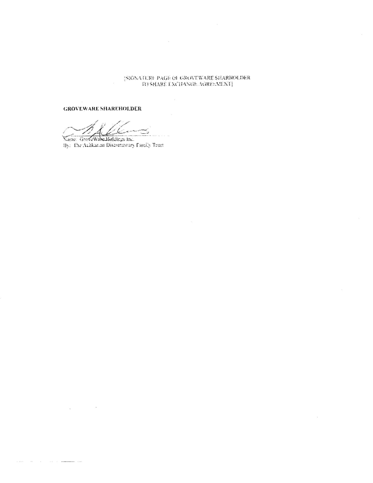 Share Exchange Agreement - Page 17.