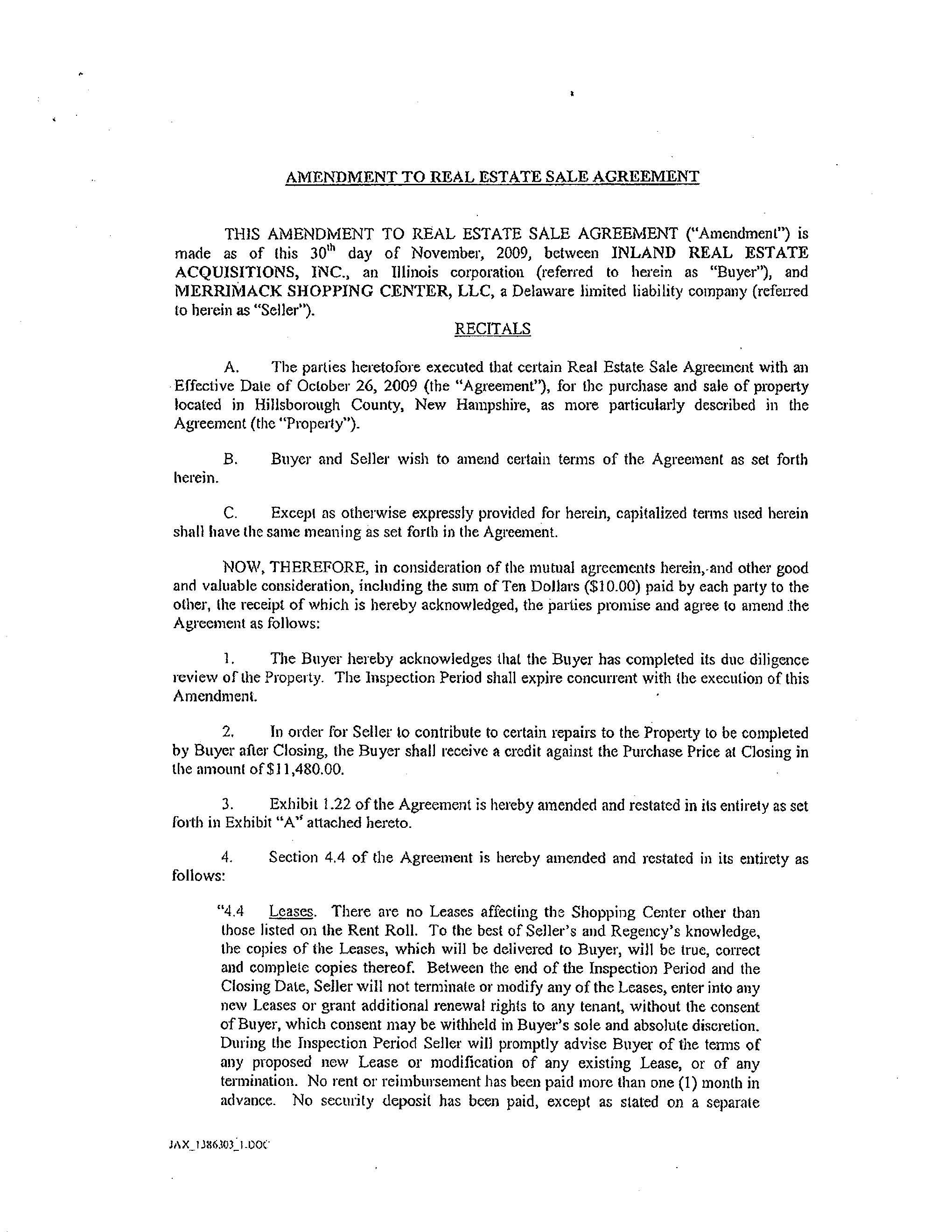 Letter Of Termination Of Purchase And Sale Agreement from www.sec.gov