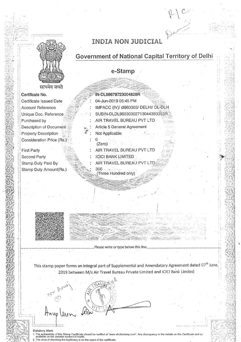 India Non Judicial I I Government Of National Capital Territory O