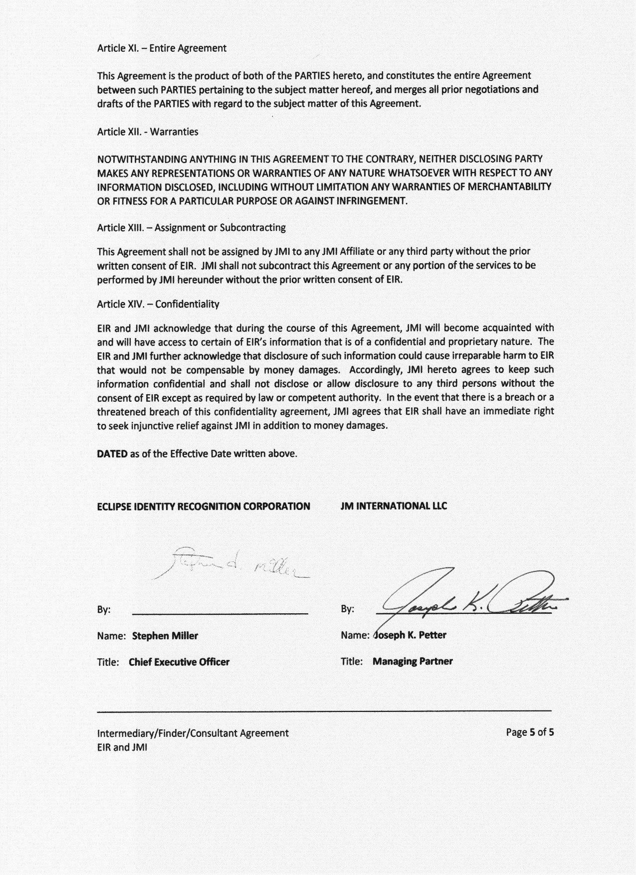 Startup Investor Agreement Template from www.sec.gov