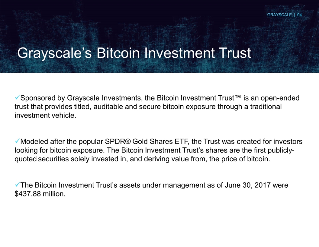 about bitcoin investment trust