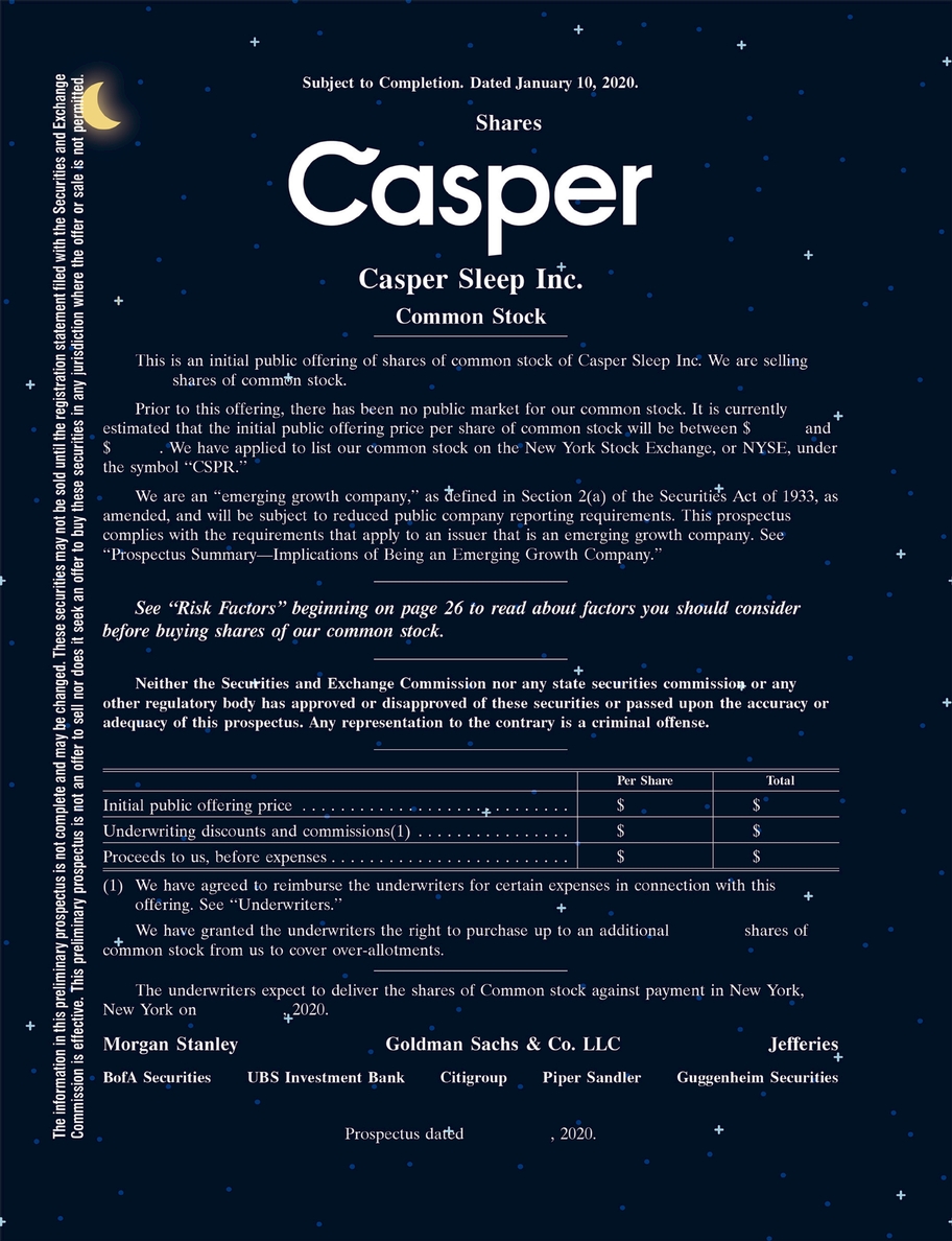 Casper Sleep Inc