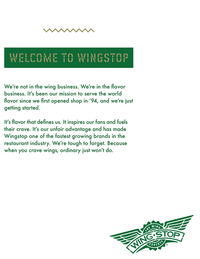 Wingstop Sauce Chart