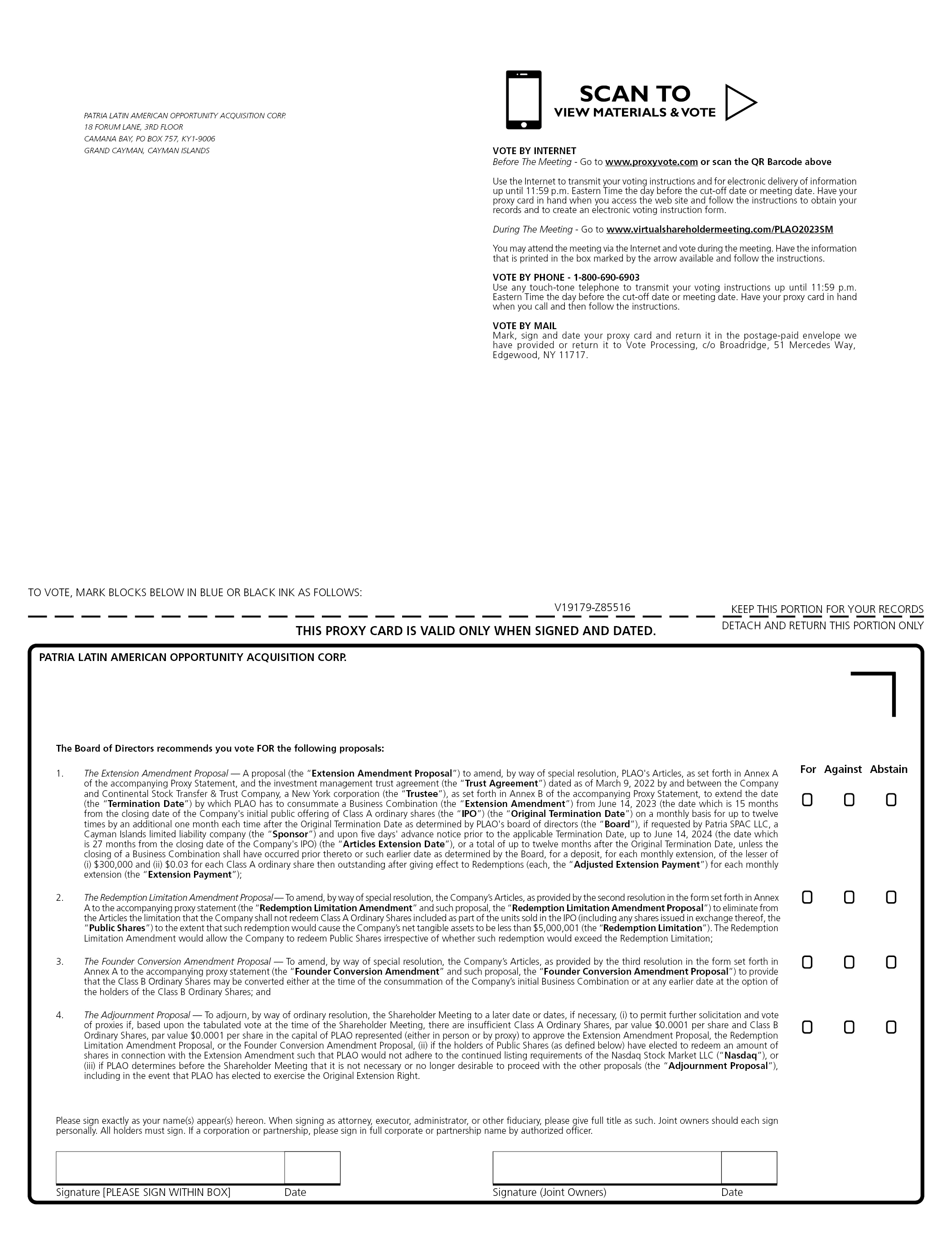 SEC Filing  Patria Investments Limited