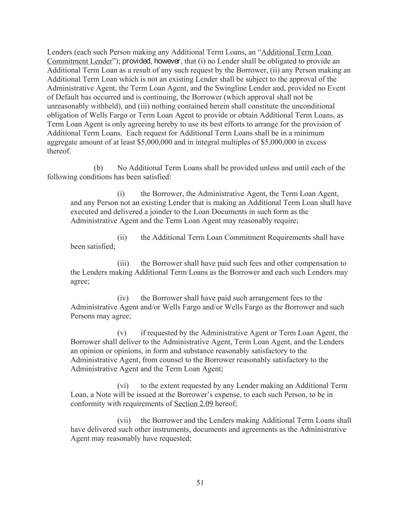 Ex105 Creditamendment