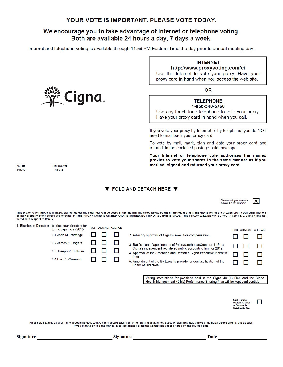 Cigna Organizational Chart