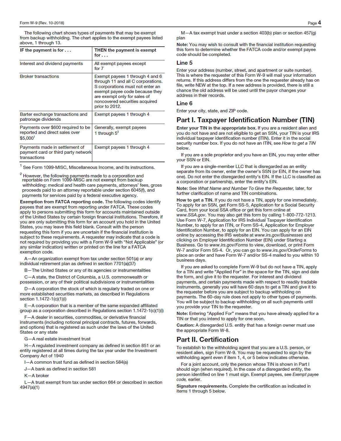 Securities Exemptions Chart