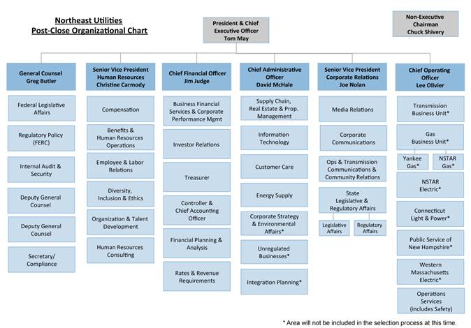 Organization Chart Utility Company