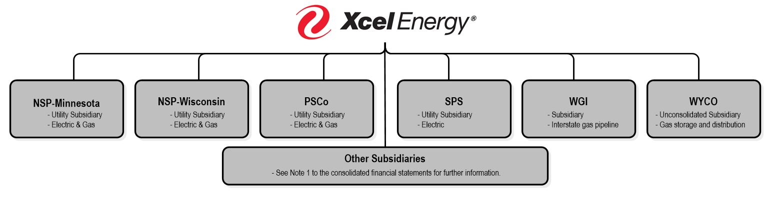 Xcel Energy subsidiaries
