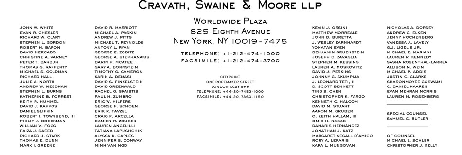 Ex 5 2 3 Ex5 2 Htm Opinion Of Cravath Swaine Moore Llp Exhibit