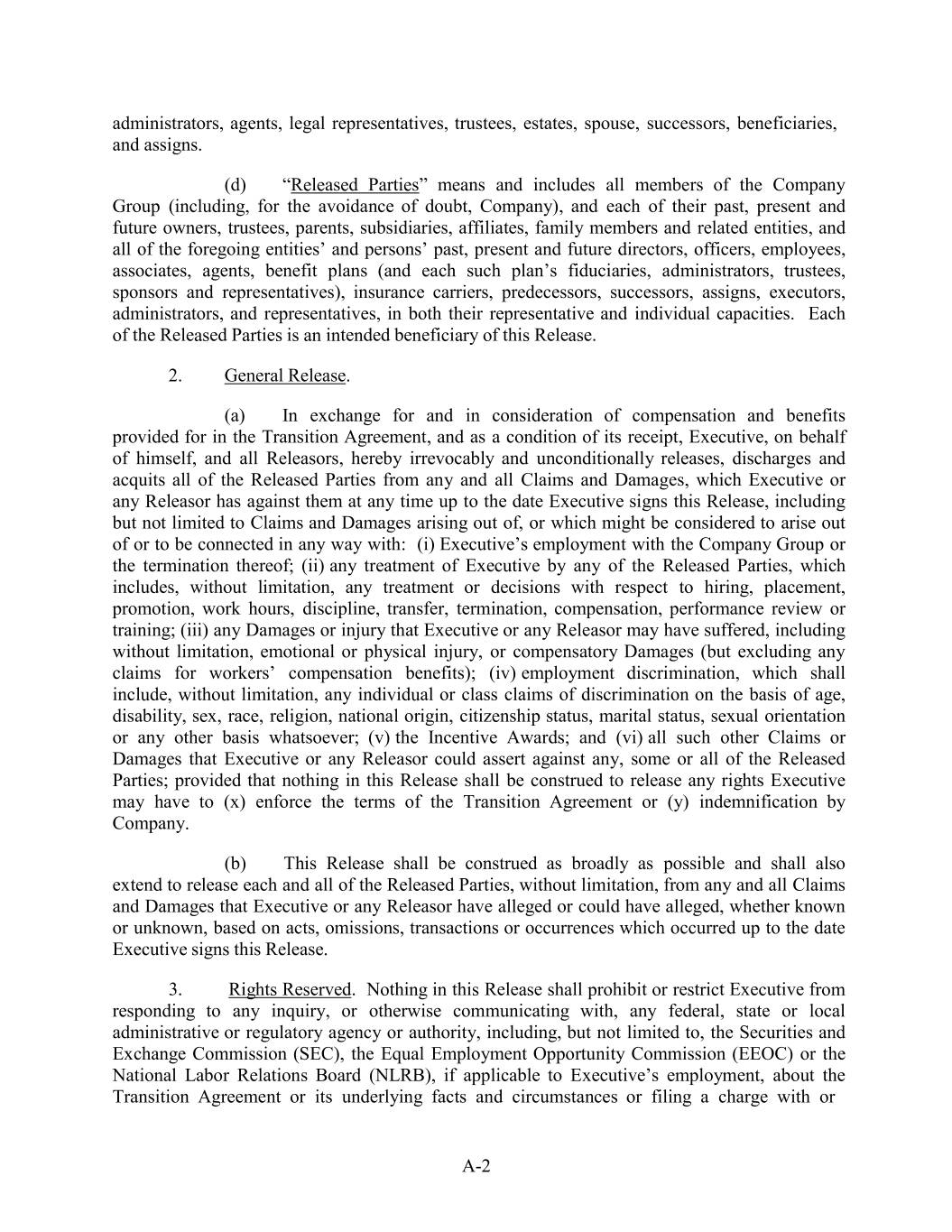 Ex101transitionagreement