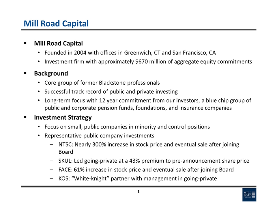 mill road capital investments
