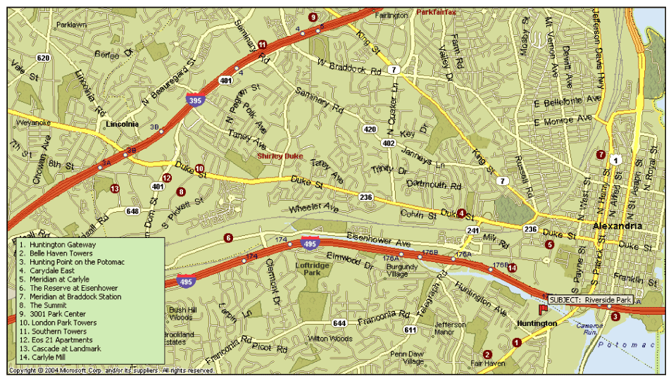 (COMPARABLE RENTALS MAP)