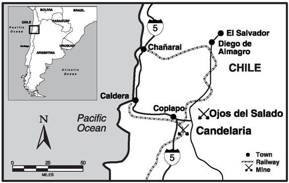 Candelaria and Ojos Map