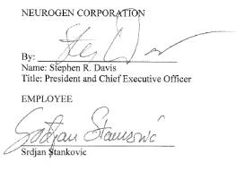 Signature for Emp Contract