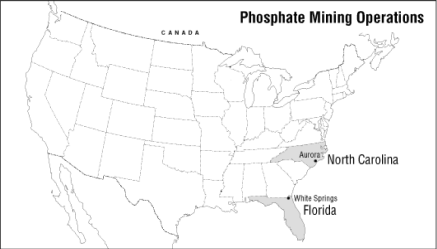 (PHOSPHATE MINING OPERATIONS MAP)