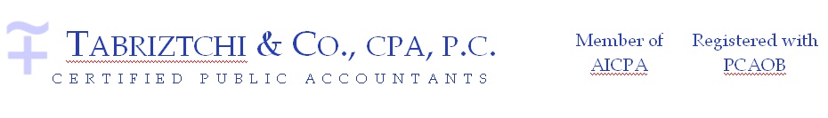 Tabriztchi  Co. CPA, P.C. letterhead