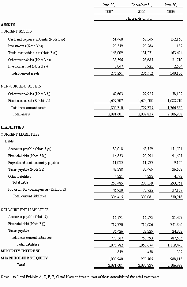 Financial report and audited interim financial statements of