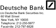 (DEUTSCHE BANK LOGO)