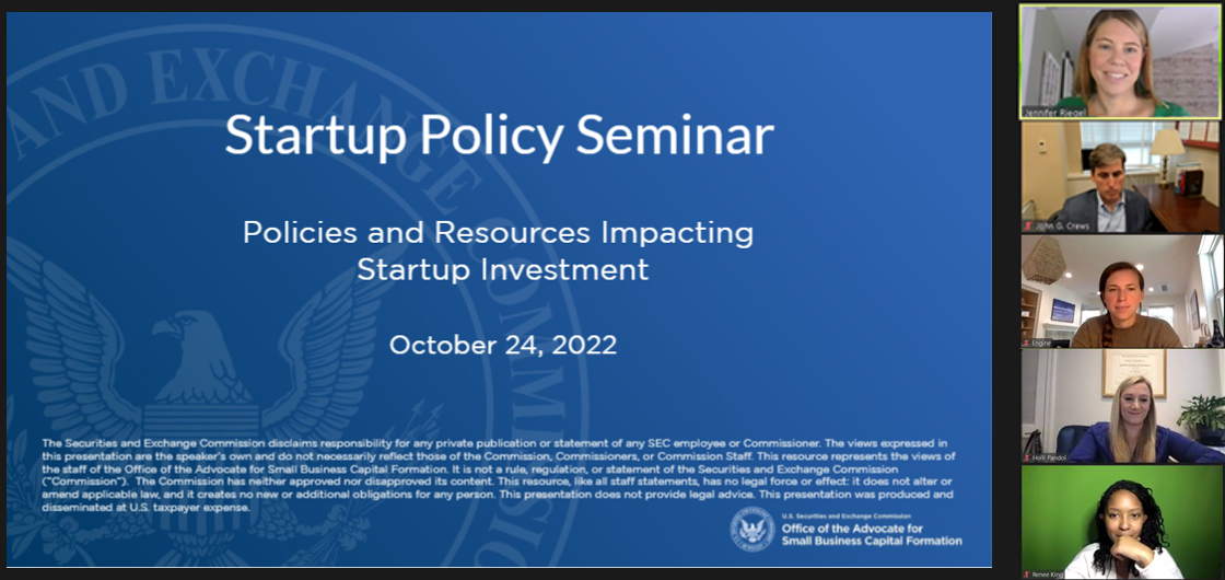 Startup Policy Seminar thumbnail