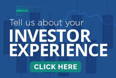 Investor Experience Tell-us home page 