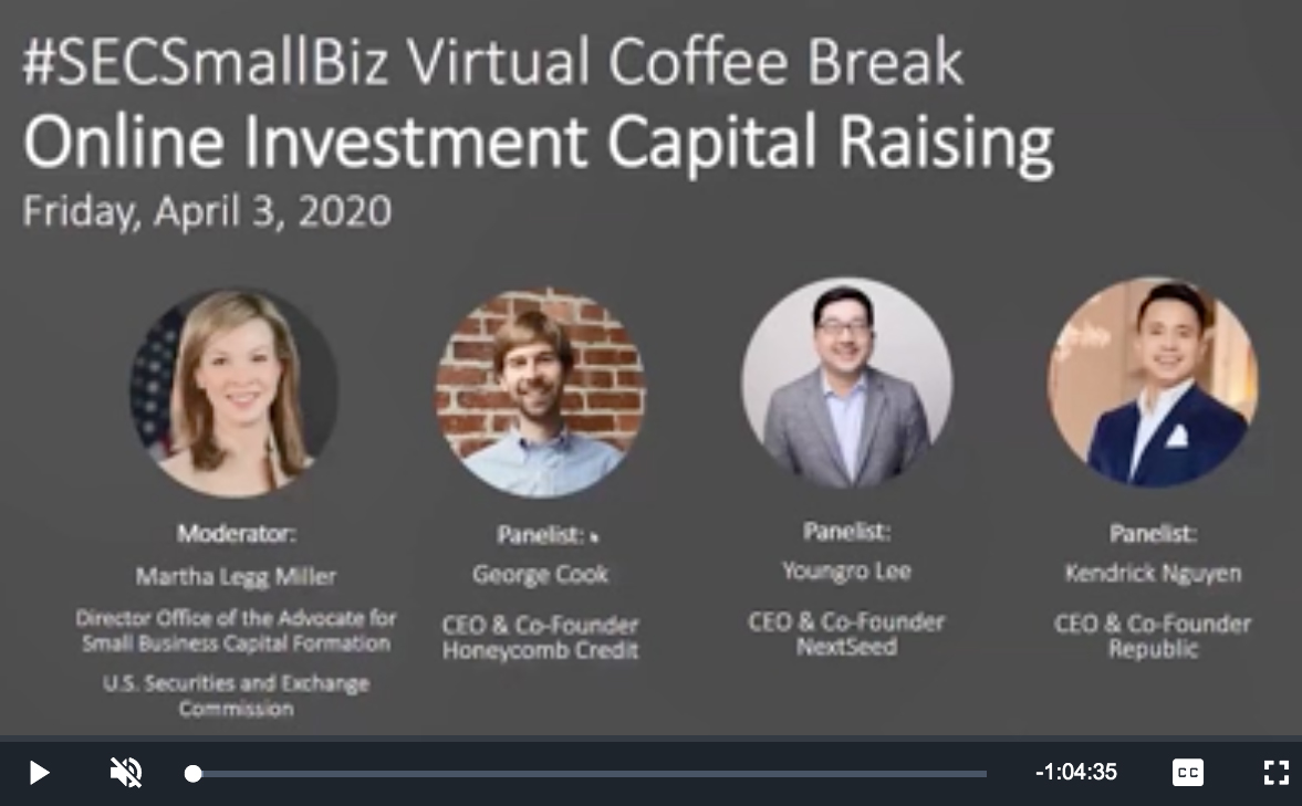 Online Investment Capital Raising event