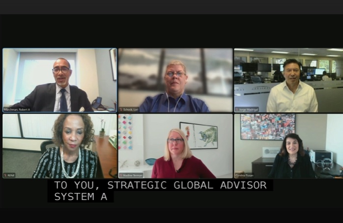 Screenshot of six speakers at the SEC 2023 Compliance Outreach Program Regional Seminar for Investment Adviser and Investment Company Senior Officers