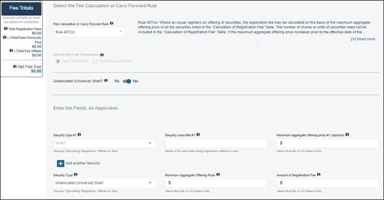 SEC.gov | EDGAR Filing Fee Modernization: Topics of Frequent Inquiry