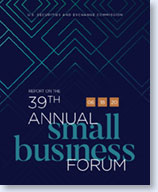 Cover of the Report on the 39th Small Business Forum