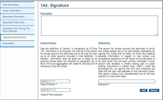 screenshot - Filing 144 signature page