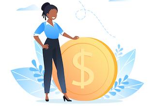 Black women and investing graphic image