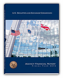 2015 Agency Financial Report cover