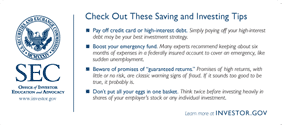Did you receive this insert card with your IRS tax refund check? Click the picture for more saving and investing tips.